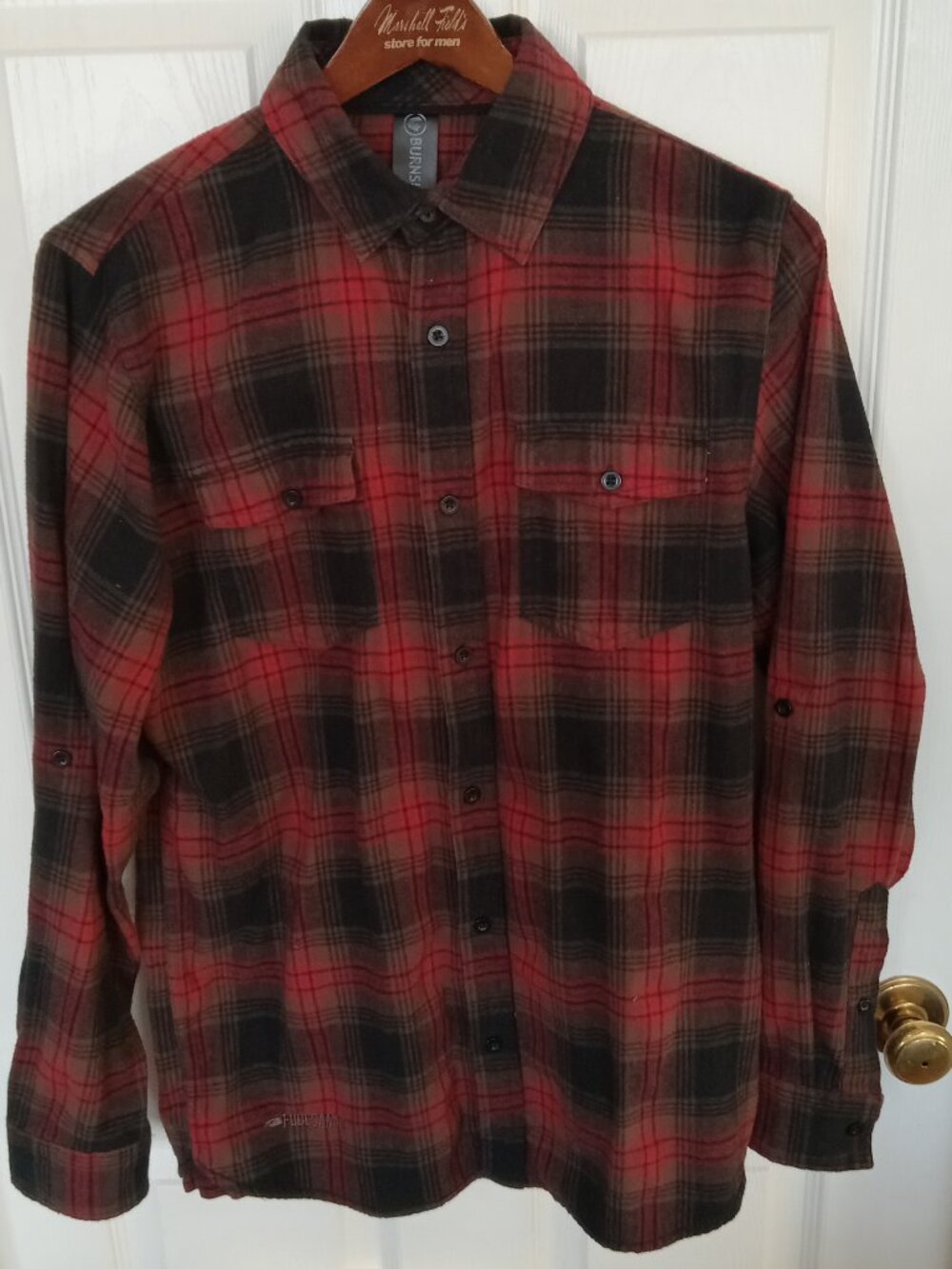 Earthy Flannel Shirt w/ button tabs for long sleeves